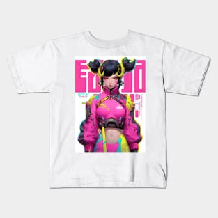 BONE PULVERIZER JURI HAN - STREET FIGHTER | Arcade Game Cute Gamer Girl Anime Manga Pop Art | PROUD OTAKU Kids T-Shirt